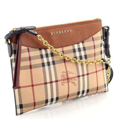 Burberry Peyton Sequined Horseferry Check Pouch Bag